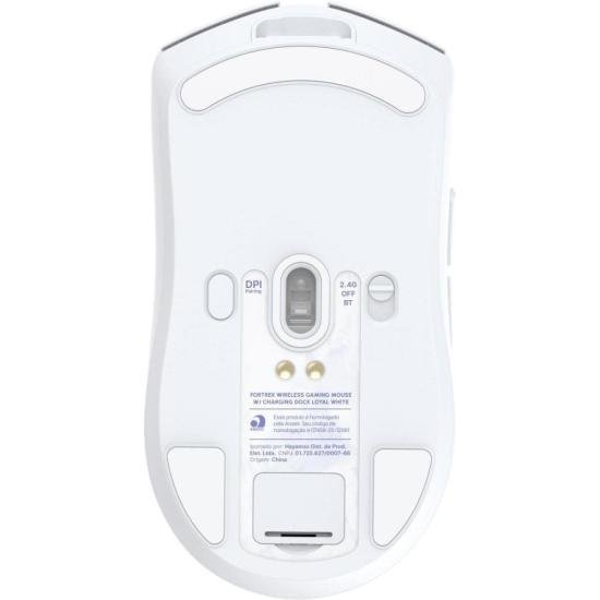 Mouse Wireless com Dock de Carregamento Magnético Fortrek Loyal Branco - Imagem 6
