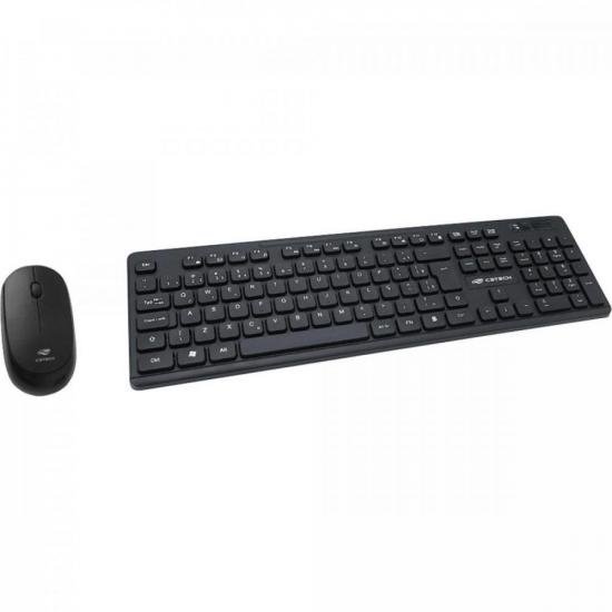 Kit Teclado e Mouse C3Tech K-W20BK Sem Fio Preto - Imagem 2