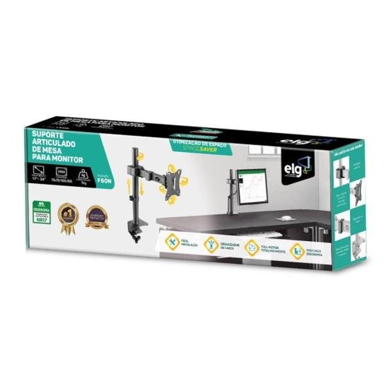 Suporte Para Monitor Articulado de Mesa 17-34" ELG F50N - Imagem 2