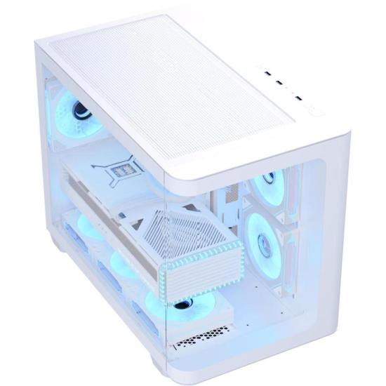Gabinete Gamer Aerocool ATX P300C Branco Lateral Vidro - Imagem 3