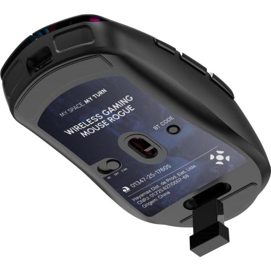 Mouse Gamer Fortrek Rogue Wireless Preto - Imagem 2