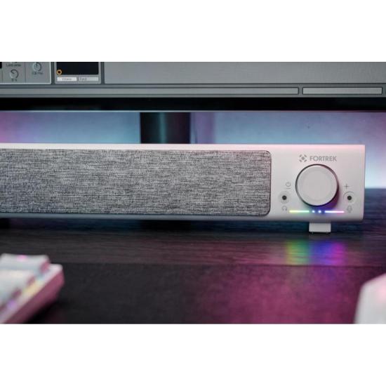 Soundbar Gamer Fortrek Sonar Com Fio Branca - Imagem 5