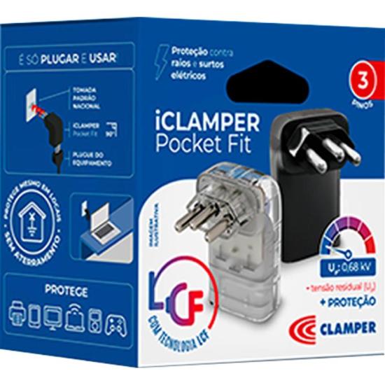 Protetor Contra Surtos DPS 3P 20A Pocket Fit Clamper Preto - Imagem 6