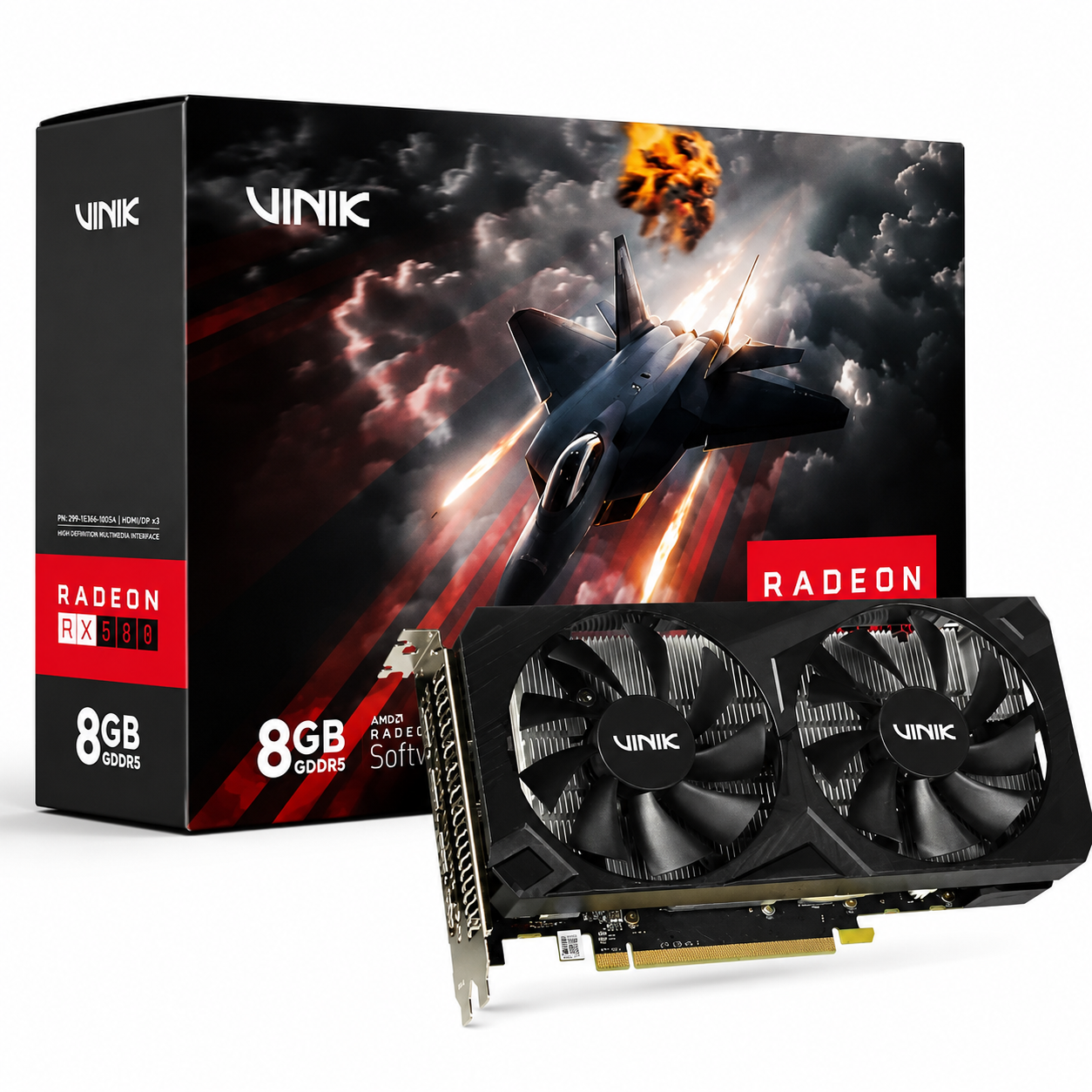 Gpu Rx 580 8gb Gddr5 256 Bits Dual-fan Vinik Gpuvk580v28gb2f