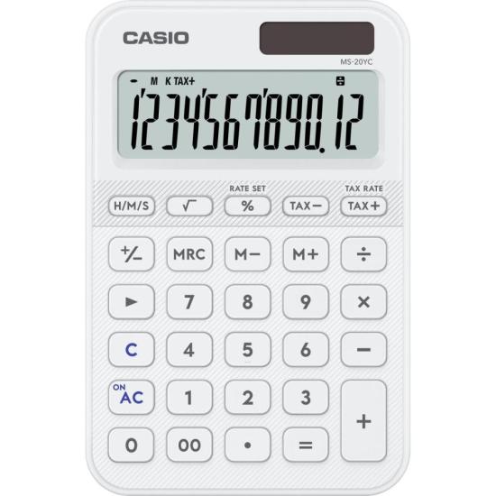 Calculadora de Mesa Casio MS20YC 12 Dígitos Branca